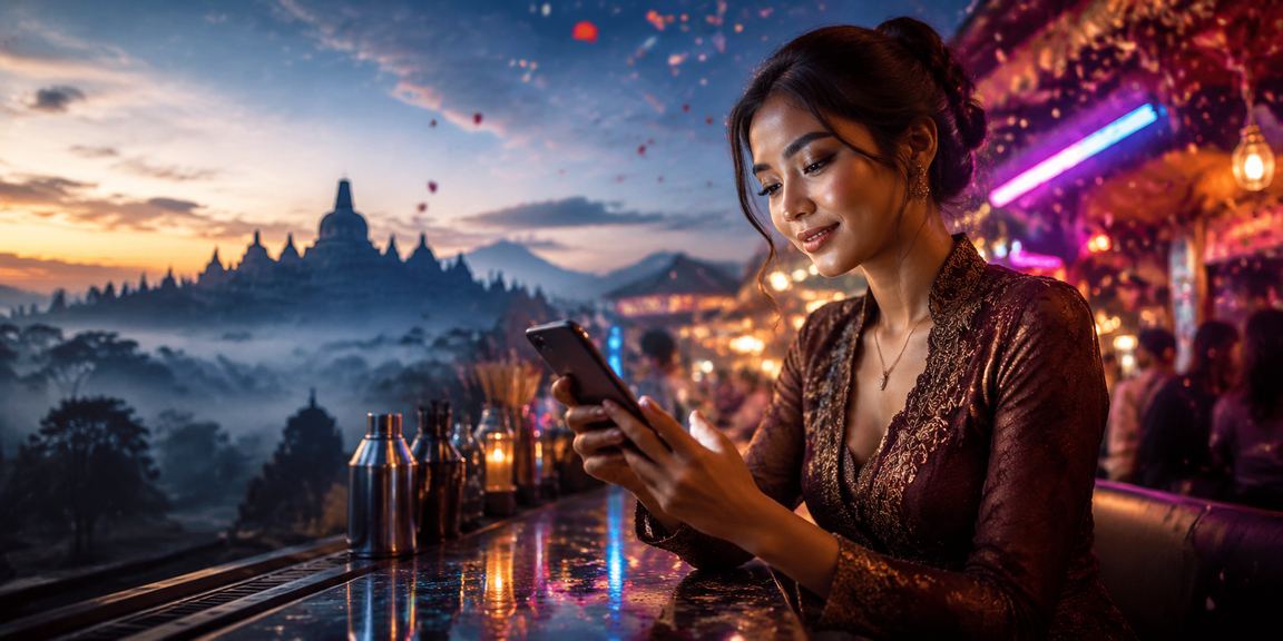 Pemain menikmati permainan casino mobile di Indonesia dengan antarmuka lokal